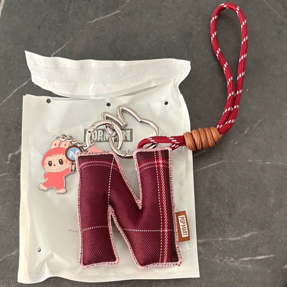 Labubu Letter N Keychain Pop Mart